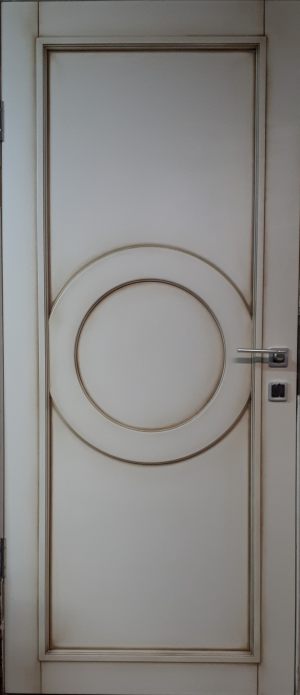 Межкомнатная дверь в профиле массив (эмаль с патиной) Белово
